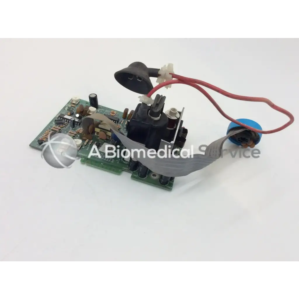 Green circuit board with black components red wires and blue capacitor on zeiss humphrey 320147004 750 z axis board for visual field analyzer