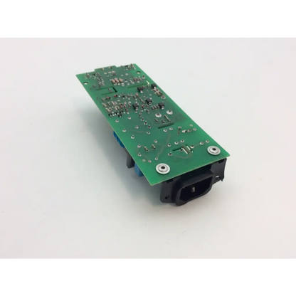Green rectangular zer28l-01 philips power board supply with electronic components and black plastic housing at one end