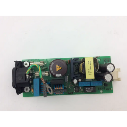 Green printed circuit board with capacitors resistors and black connector for zer28l-01 philips power board supply