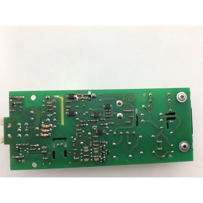 Green zer28l-01 philips power board supply with silver soldered components and black integrated circuits on pcb