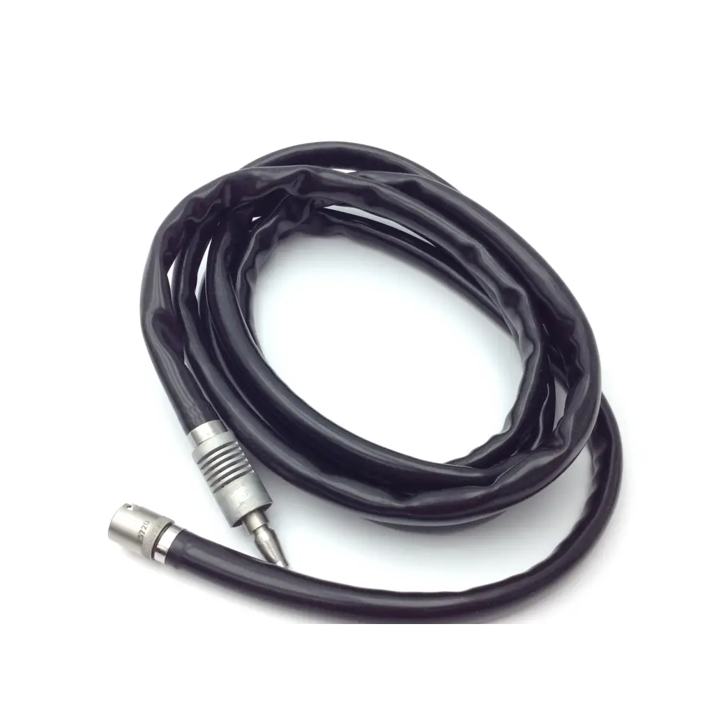 Zimmer hall surgical micro 100 set black coiled audio cable with metallic xlr connectors and 5052-12 case