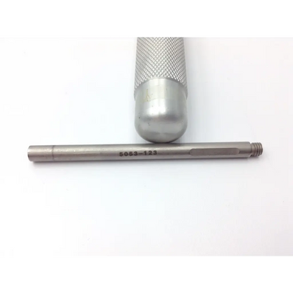Silver metal caliper with textured grip handle and engraved model number for Zimmer Hall surgical wire driver use
