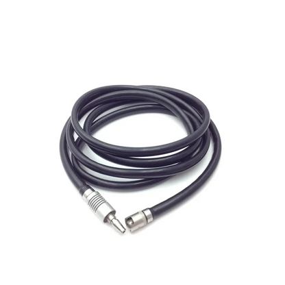 Zimmer hall surgical wire driver 100 5053-13 with black coiled cable and silver bnc connectors for hall surgical wire use