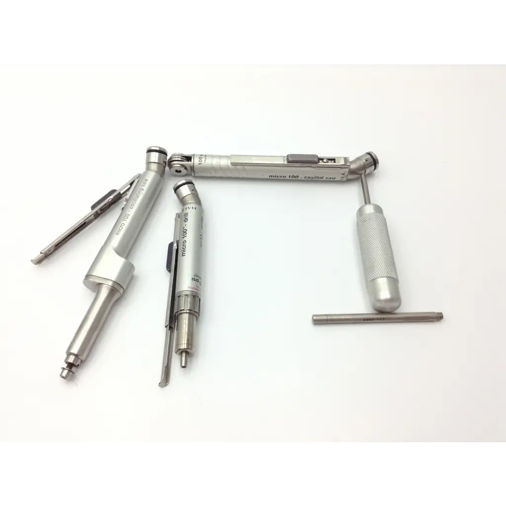 Zimmer hall surgical wire driver 100 with silver metallic micro 100 digital caliper and textured grip handle